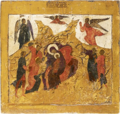 Picture GROSSFORMATIGE IKONE MIT DER GEBURT CHRISTI AUS EINER KIRCHEN-IKONOSTASE