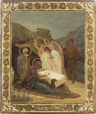 Bild JUGENDSTIL-IKONE MIT DER ANBETUNG CHRISTI