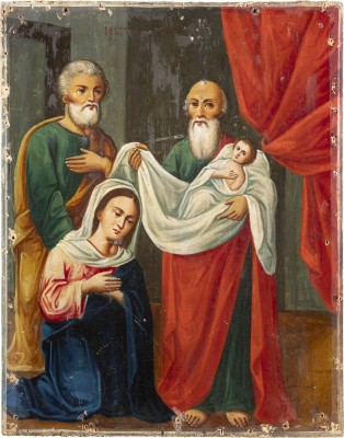 Picture IKONE MIT DER DARBRINGUNG CHRISTI IM TEMPEL