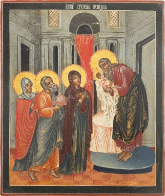 Picture IKONE MIT DER DARBRINGUNG CHRISTI IM TEMPEL