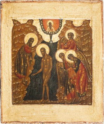 Bild IKONE MIT DER TAUFE CHRISTI