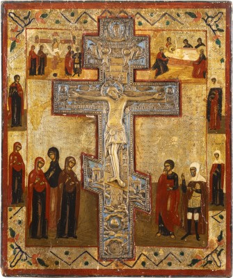 Picture GROSSE STAUROTHEK MIT DER KREUZIGUNG CHRISTI, DER KREUZABNAHME UND GRABLEGUNG