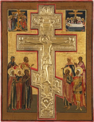 Bild GROSSE STAUROTHEK MIT DER KREUZIGUNG CHRISTI, DER KREUZABNAHME UND DER GRABLEGUNG