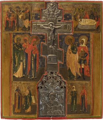 Bild STAUROTHEK MIT DER KREUZIGUNG CHRISTI UND AUSGEWÄHLTEN HEILIGEN