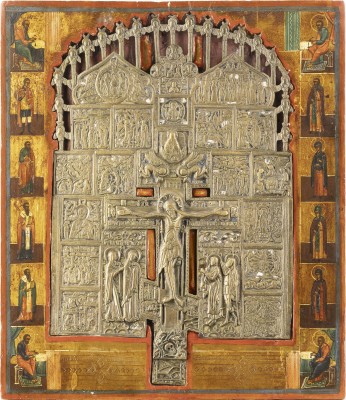 Bild STAUROTHEK MIT DER KREUZIGUNG CHRISTI UND HOCHFESTEN DES ORTHODOXEN KIRCHENJAHRES