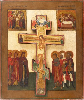 Bild GROSSFORMATIGE STAUROTHEK MIT DER KREUZIGUNG CHRISTI