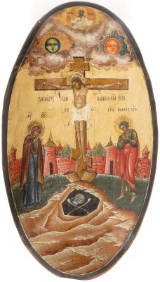Bild IKONE MIT DER KREUZIGUNG CHRISTI