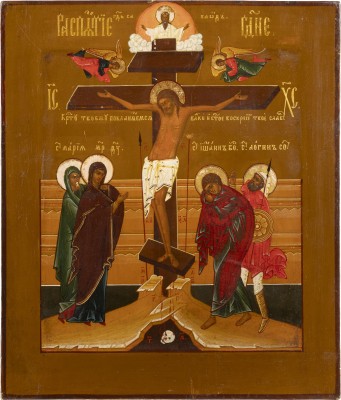 Picture FEINE IKONE MIT DER KREUZIGUNG CHRISTI