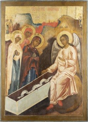 Picture MONUMENTALE IKONE MIT DEN DREI FRAUEN AM LEEREN GRAB AUS EINER KIRCHEN-IKONOSTASE