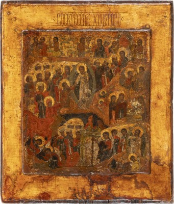 Picture GROSSE IKONE MIT DER HÖLLENFAHRT UND AUFERSTEHUNG CHRISTI