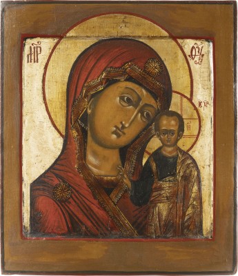 Auktion 138<br>IKONE MIT DER GOTTESMUTTER VON KASAN (KASANSKAJA)