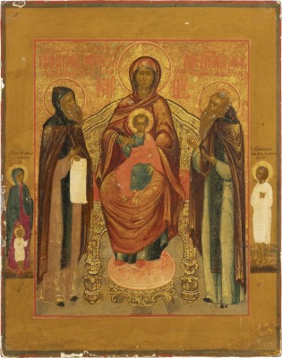 Auktion 138<br>IKONE MIT DER GOTTESMUTTER PETSCHERSKAJA (VOM KIEWER HÖHLENKLOSTER)