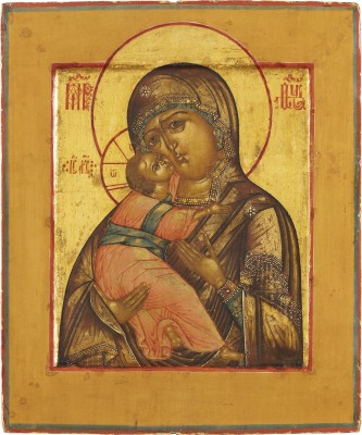 Auktion 138<br>IKONE MIT DER GOTTESMUTTER VON WLADIMIR (WLADIMIRSKAJA)