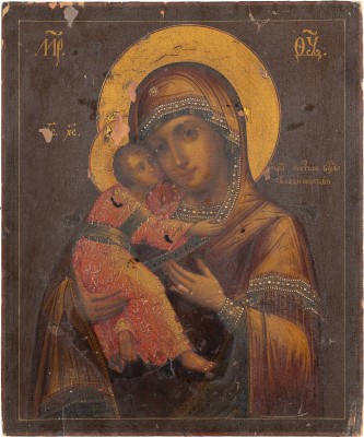 Auktion 138<br>IKONE MIT DER GOTTESMUTTER VON WLADIMIR (WLADIMIRSKAJA)