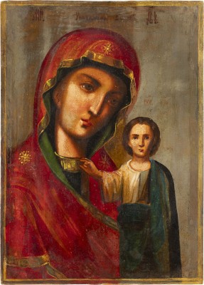 Auktion 138<br>IKONE MIT DER GOTTESMUTTER VON KASAN (KASANSKAJA)