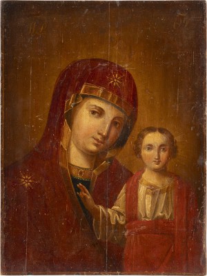 Auction 138<br>GROSSE IKONE MIT DER GOTTESMUTTER VON KASAN (KASANSKAJA)