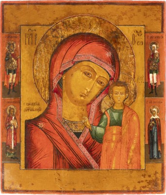 Auktion 138<br>IKONE MIT DER GOTTESMUTTER VON KASAN (KASANSKAJA)