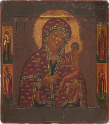 Auction 138<br>IKONE MIT DER GOTTESMUTTER VON ARABIEN (ARAPSKAJA)