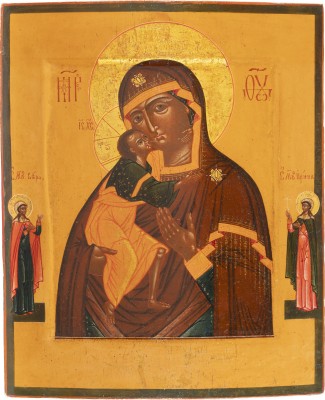 Auction 138<br>IKONE MIT DER GOTTESMUTTER FEODOROWSKAJA