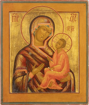 Auction 138<br>IKONE MIT DER GOTTESMUTTER VON TICHWIN (TICHWINSKAJA)