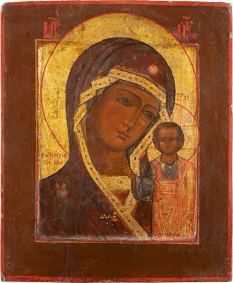 Auktion 138<br>IKONE MIT DER GOTTESMUTTER VON KASAN (KASANSKAJA)
