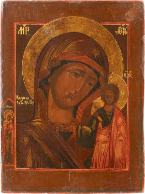 Auction 138<br>IKONE MIT DER GOTTESMUTTER VON KASAN (KASANSKAJA)
