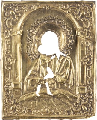 Auction 138<br>OKLAD EINER IKONE MIT DER GOTTESMUTTER 'AUFFINDEN DER VERLORENEN'
