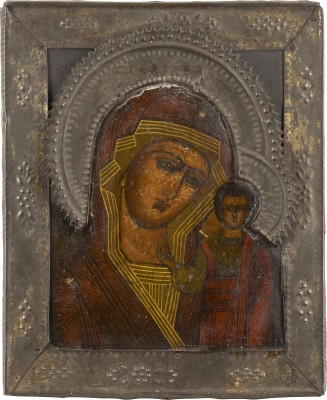 Bild IKONE MIT DER GOTTESMUTTER VON KASAN (KASANSKAJA) MIT RIZA