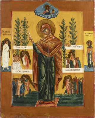 Picture GROSSFORMATIGE IKONE MIT DER GOTTESMUTTER 'FREUDE ALLER LEIDENDEN'