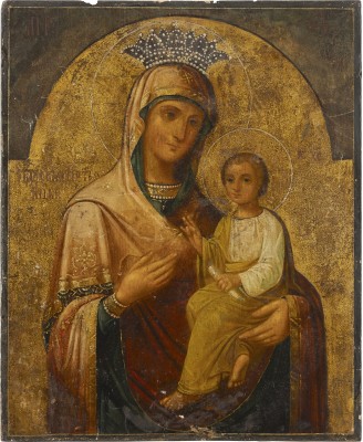 Auction 138<br>IKONE MIT DER GOTTESMUTTER 'IWERSKAJA'