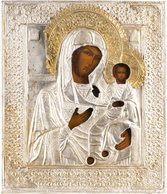 Picture IKONE MIT DER GOTTESMUTTER VON SMOLENSK (SMOLENSKAJA) MIT OKLAD