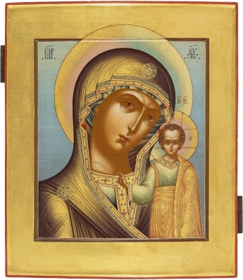 Picture SEHR FEINE IKONE MIT DER GOTTESMUTTER VON KASAN (KASANSKAJA)