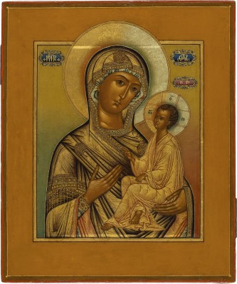 Picture SEHR FEINE IKONE MIT DER GOTTESMUTTER VON TICHWIN (TICHWINSKAJA)