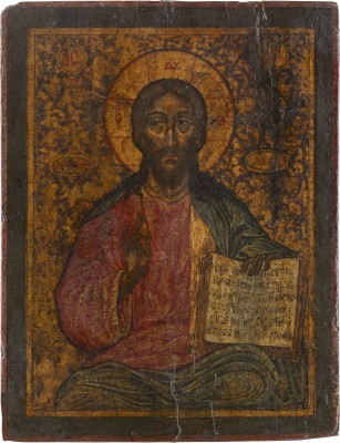 Auction 138<br>GROSSE IKONE MIT CHRISTUS PANTOKRATOR