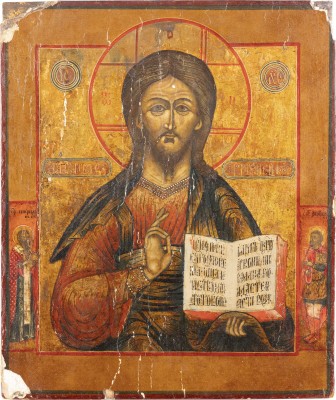 Auktion 138<br>IKONE MIT CHRISTUS PANTOKRATOR