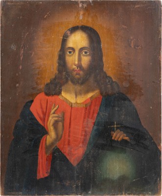 Auction 138<br>IKONE MIT CHRISTUS DEM WELTENHERRSCHER