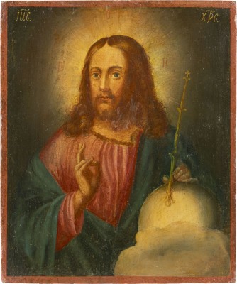 Auction 138<br>IKONE MIT CHRISTUS DEM WELTENHERRSCHER