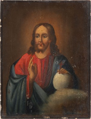 Auction 138<br>KLEINE IKONE MIT CHRISTUS DEM WELTENHERRSCHER