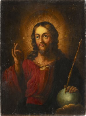Picture GROSSFORMATIGE IKONE MIT CHRISTUS DEM WELTENHERRSCHER