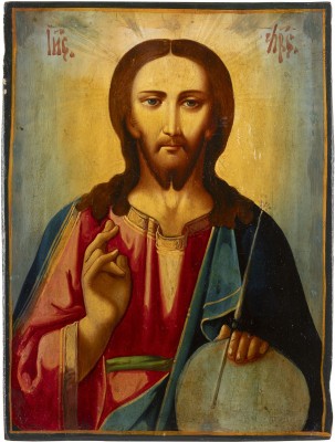 Bild IKONE MIT CHRISTUS DEM WELTENHERRSCHER