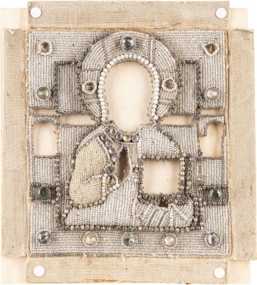 Auktion 138<br>PERL-OKLAD EINER IKONE MIT CHRISTUS PANTOKRATOR