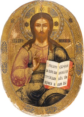 Auction 138<br>GROSSE IKONE MIT CHRISTUS PANTOKRATOR