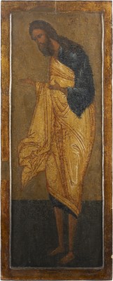 Auktion 138<br>MONUMENTALE IKONE MIT DEM HEILIGEN JOHANNES DEM VORLÄUFER AUS EINER DEESIS-GRUPPE EINER KIRCHEN-IKONOSTASE