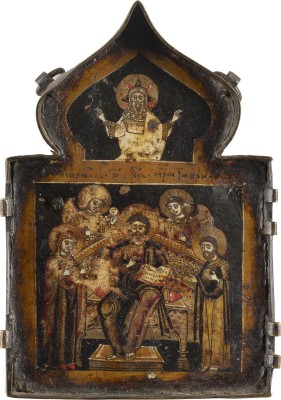 Auktion 138<br>KLEINES MITTELTEIL EINES TRIPTYCHONS MIT ERWEITERTER DEESIS