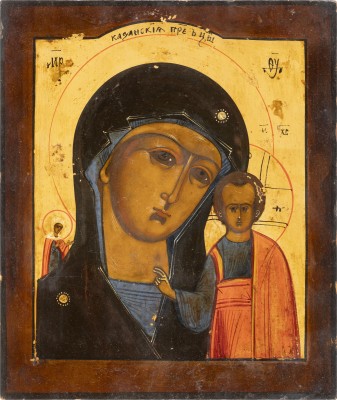 Picture IKONE MIT DER GOTTESMUTTER VON KASAN (KASANSKAJA) UND EINER HEILIGEN