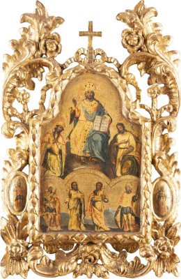 Picture MEHRFELDER-IKONE MIT DEESIS UND AUSGEWÄHLTEN HEILIGEN