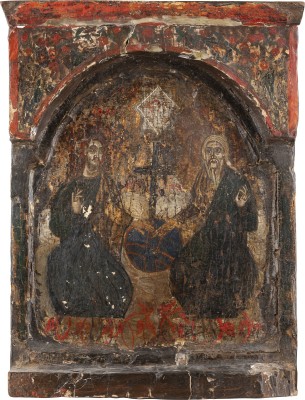 Auction 138<br>MITTELTEIL EINES TRIPTYCHONS MIT DER NEUTESTAMENTLICHEN DREIFALTIGKEIT