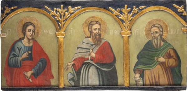 Bild GROSSE IKONE MIT DREI APOSTELN AUS EINER KIRCHEN-IKONOSTASE