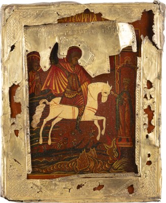 Picture IKONE MIT DEM HEILIGEN GEORG DEM DRACHENTÖTER MIT BASMA