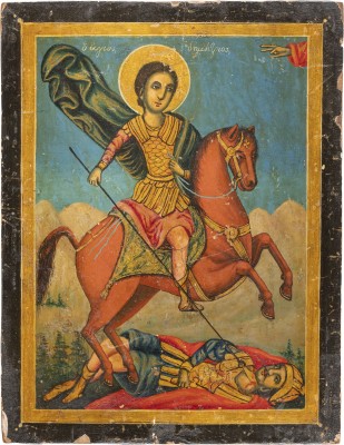 Auction 138<br>IKONE MIT DEM HEILIGEN DEMETRIOS